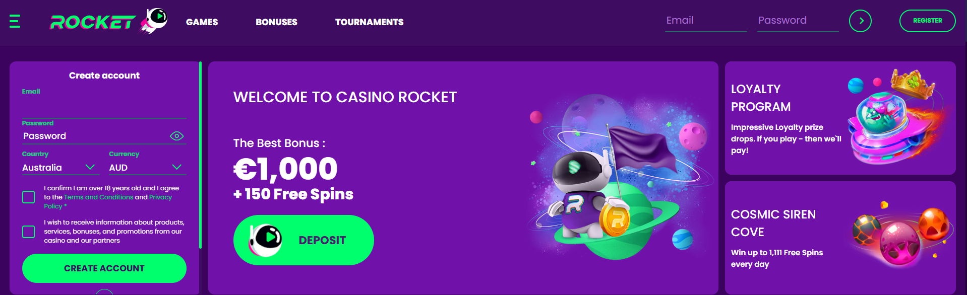 Rocket Casino screenshot